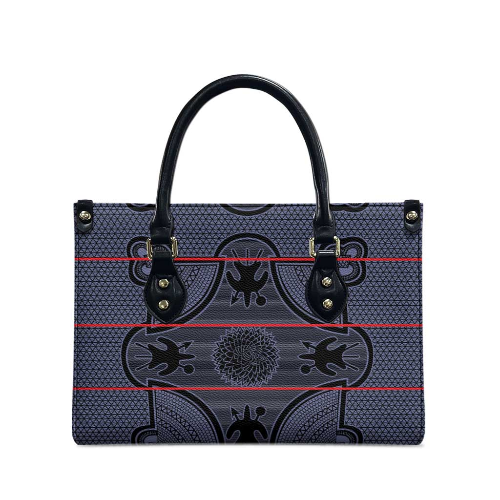 Lesotho Seanamarena Leather Bag Basotho Traditional Blanket Style - Serenity
