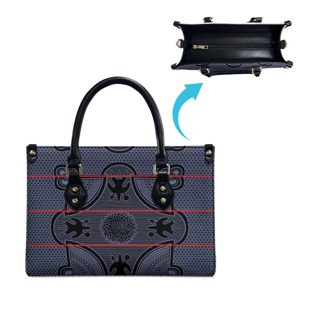 Lesotho Seanamarena Leather Bag Basotho Traditional Blanket Style - Serenity