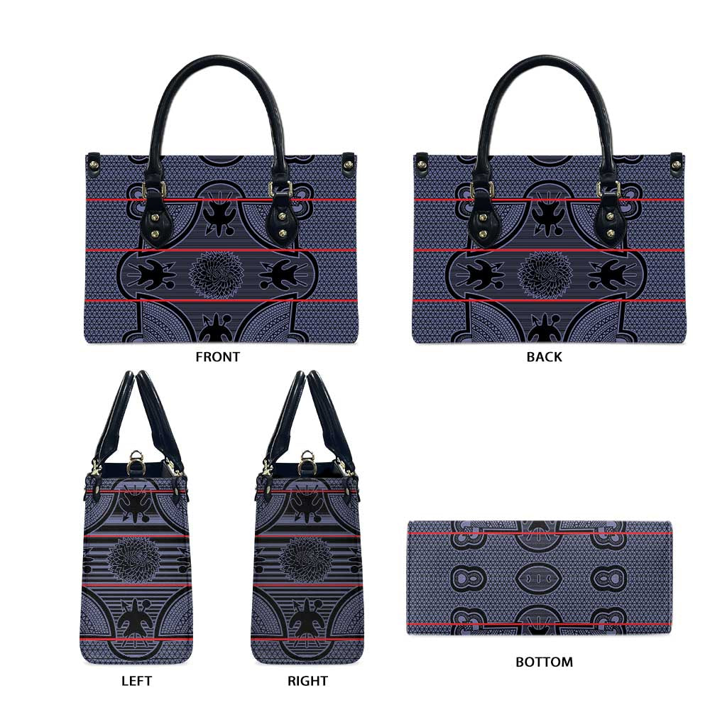 Lesotho Seanamarena Leather Bag Basotho Traditional Blanket Style - Serenity