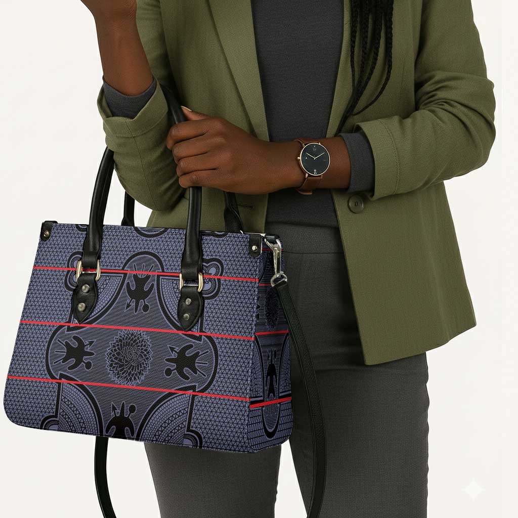 Lesotho Seanamarena Leather Bag Basotho Traditional Blanket Style - Serenity