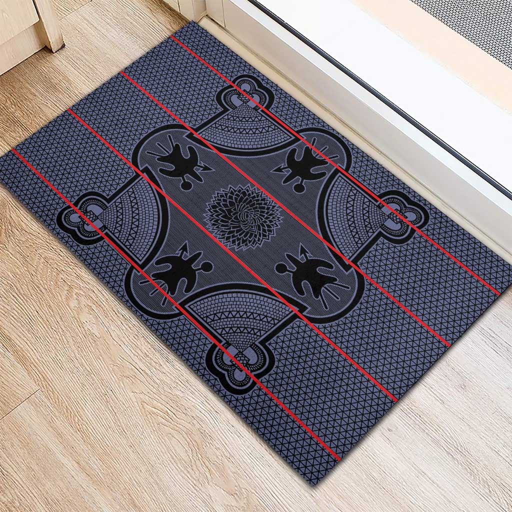 Basotho Blanket Rubber Doormat Lesotho Seanamarena Heritage - Serenity - African Pride