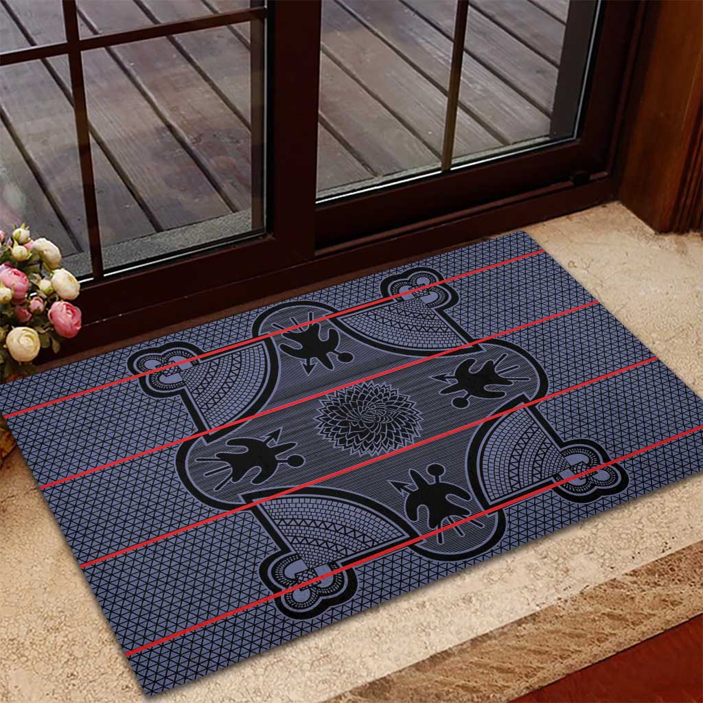 Basotho Blanket Rubber Doormat Lesotho Seanamarena Heritage - Serenity - African Pride