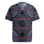 Basotho Blanket Rugby Jersey Lesotho Seanamarena Heritage - Serenity - African Pride