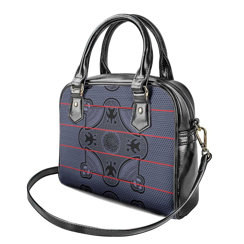 Basotho Blanket Shoulder Handbag Lesotho Seanamarena Heritage - Serenity - African Pride