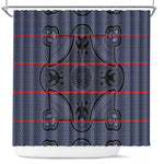 Basotho Blanket Shower Curtain Lesotho Seanamarena Heritage - Serenity - African Pride
