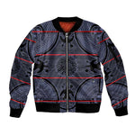 Basotho Blanket Sleeve Zip Bomber Jacket Lesotho Seanamarena Heritage - Serenity - African Pride