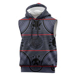 Basotho Blanket Sleeveless Hoodie Lesotho Seanamarena Heritage - Serenity - African Pride