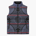 Lesotho Seanamarena Sleeveless Puffer Jacket Basotho Traditional Blanket Style - Serenity