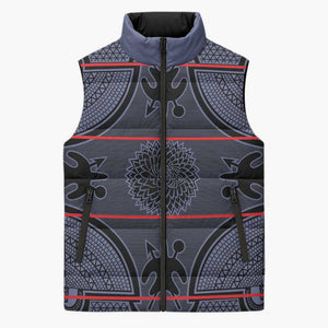 Lesotho Seanamarena Sleeveless Puffer Jacket Basotho Traditional Blanket Style - Serenity