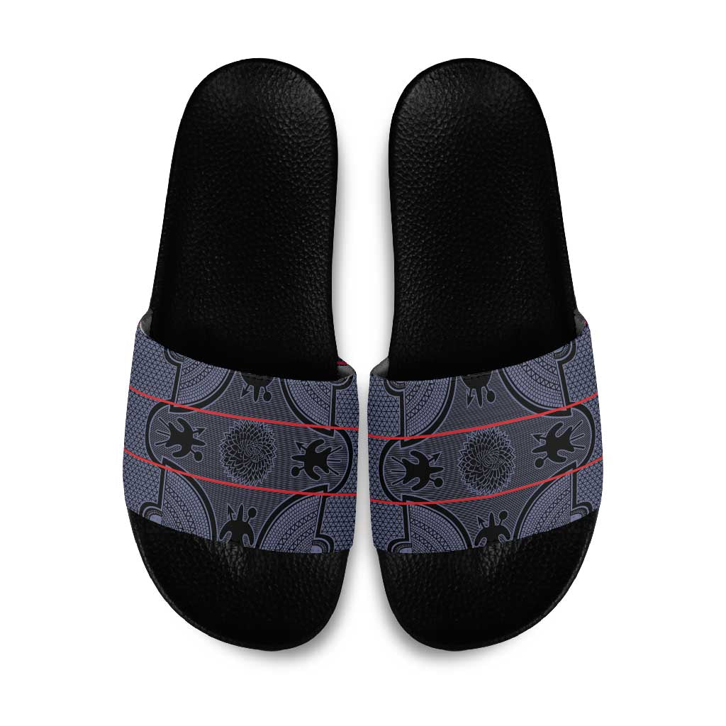 Lesotho Seanamarena Slide Sandals Basotho Traditional Blanket Style - Serenity