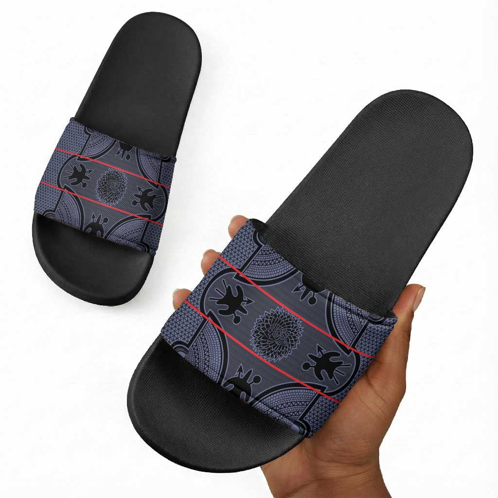 Lesotho Seanamarena Slide Sandals Basotho Traditional Blanket Style - Serenity
