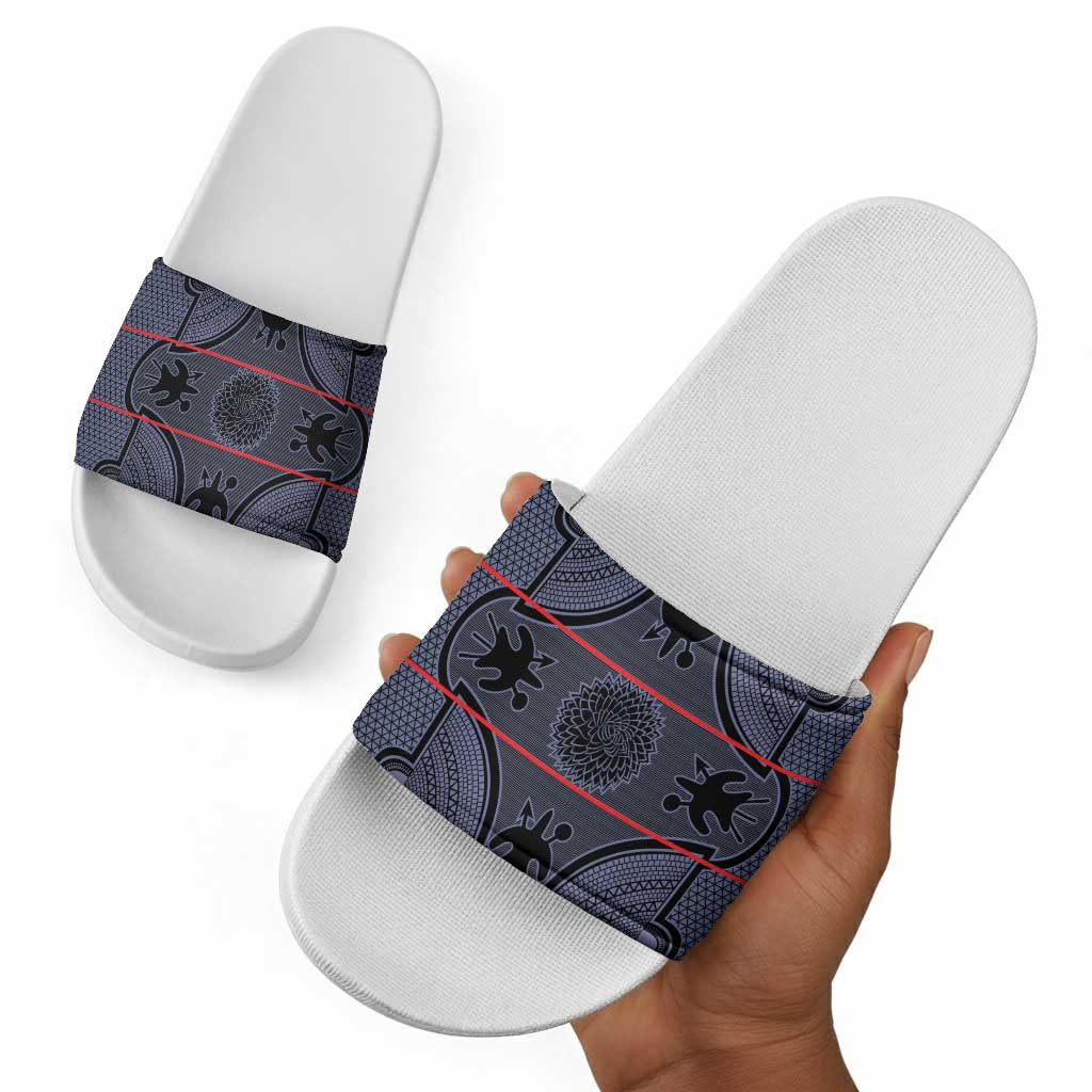 Lesotho Seanamarena Slide Sandals Basotho Traditional Blanket Style - Serenity