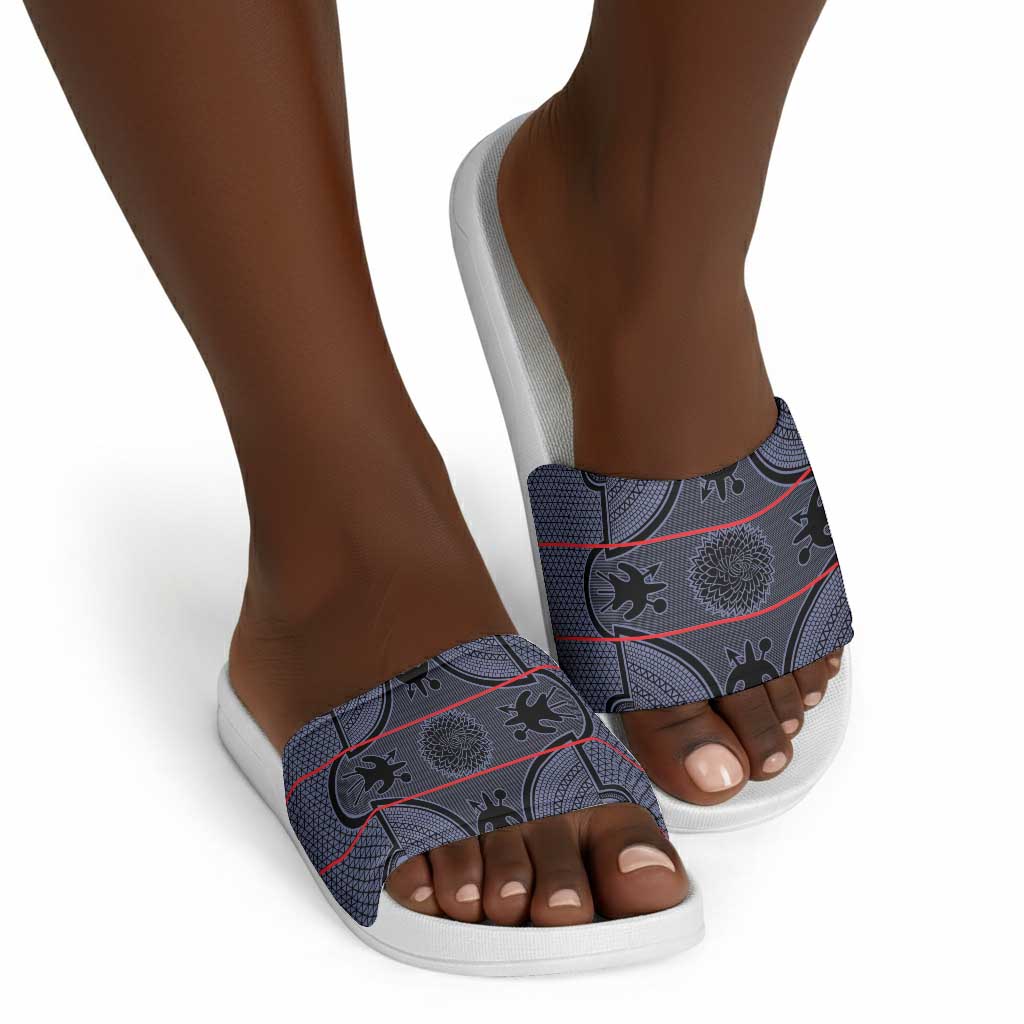 Lesotho Seanamarena Slide Sandals Basotho Traditional Blanket Style - Serenity