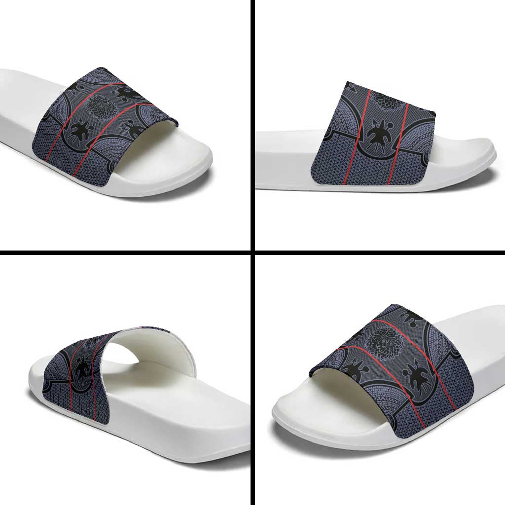 Lesotho Seanamarena Slide Sandals Basotho Traditional Blanket Style - Serenity