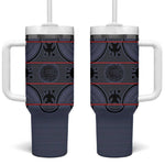 Basotho Blanket Tumbler With Handle Lesotho Seanamarena Heritage - Serenity - African Pride