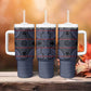Basotho Blanket Tumbler With Handle Lesotho Seanamarena Heritage - Serenity - African Pride