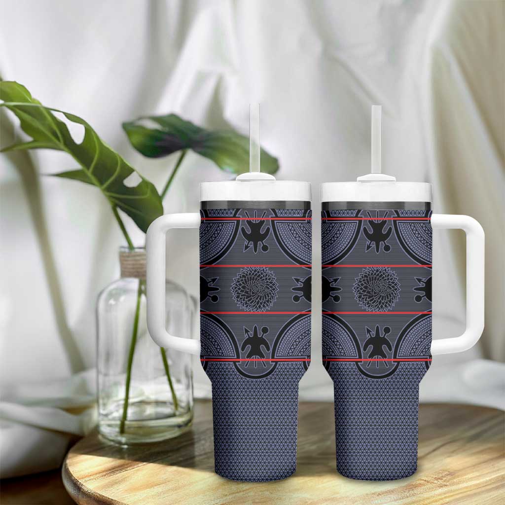 Basotho Blanket Tumbler With Handle Lesotho Seanamarena Heritage - Serenity - African Pride