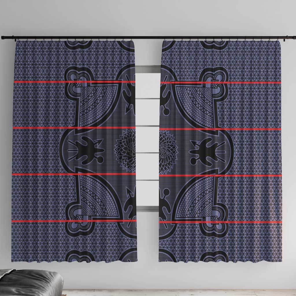 Basotho Blanket Window Curtain Lesotho Seanamarena Heritage - Serenity - African Pride