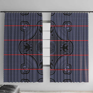 Basotho Blanket Window Curtain Lesotho Seanamarena Heritage - Serenity - African Pride