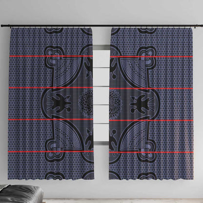 Basotho Blanket Window Curtain Lesotho Seanamarena Heritage - Serenity - African Pride