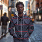 Basotho Blanket Zip Hoodie Lesotho Seanamarena Heritage - Serenity - African Pride