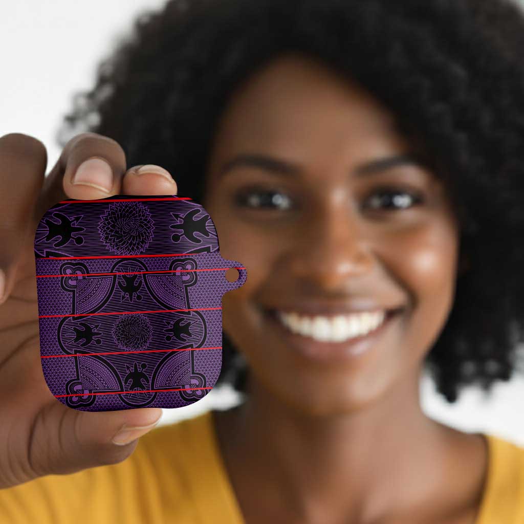 Lesotho Seanamarena AirPods Case Basotho Traditional Blanket Style - Violet