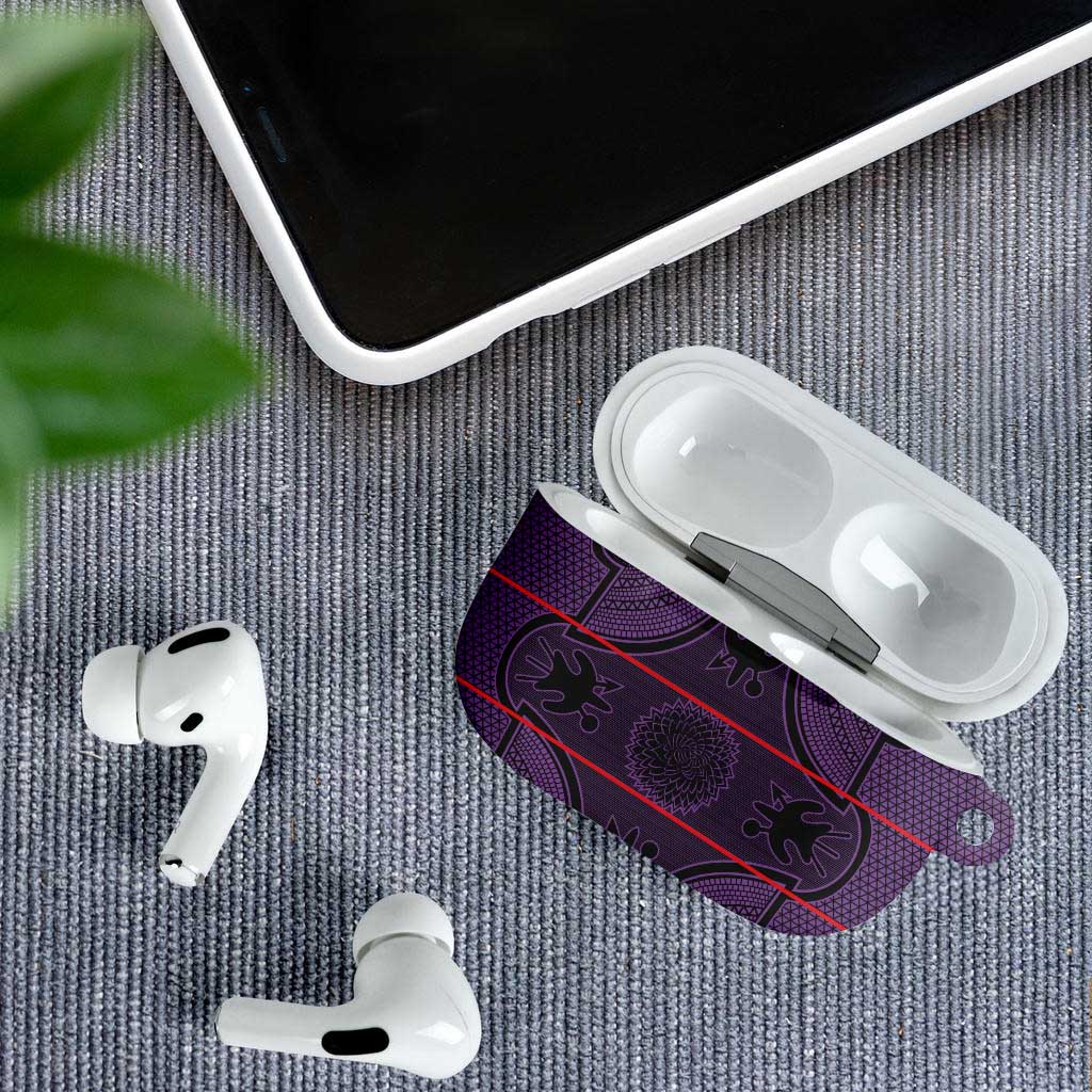 Lesotho Seanamarena AirPods Case Basotho Traditional Blanket Style - Violet