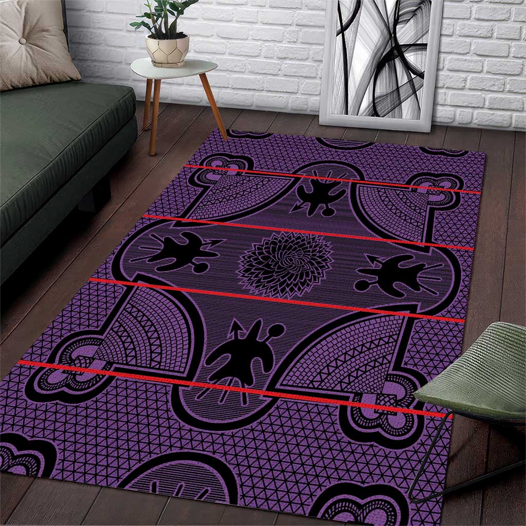 Basotho Blanket Area Rug Lesotho Seanamarena Heritage - Violet - African Pride