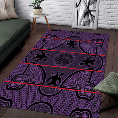 Basotho Blanket Area Rug Lesotho Seanamarena Heritage - Violet - African Pride
