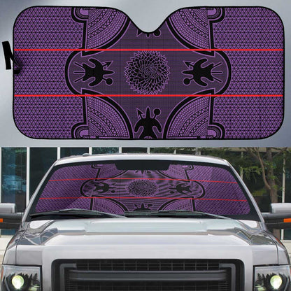 Lesotho Seanamarena Auto Sun Shade Basotho Traditional Blanket Style - Violet
