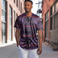 Basotho Blanket Baseball Jersey Lesotho Seanamarena Heritage - Violet - African Pride
