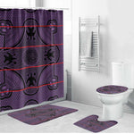 Lesotho Seanamarena Bathroom Set Basotho Traditional Blanket Style - Violet