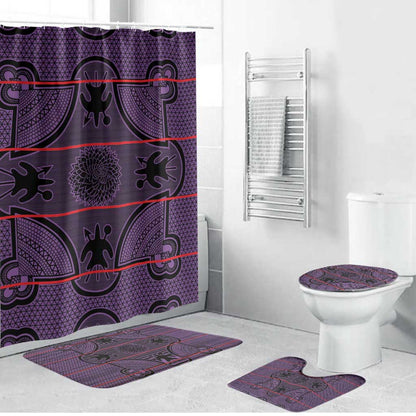 Lesotho Seanamarena Bathroom Set Basotho Traditional Blanket Style - Violet