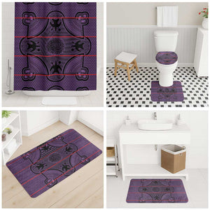 Lesotho Seanamarena Bathroom Set Basotho Traditional Blanket Style - Violet