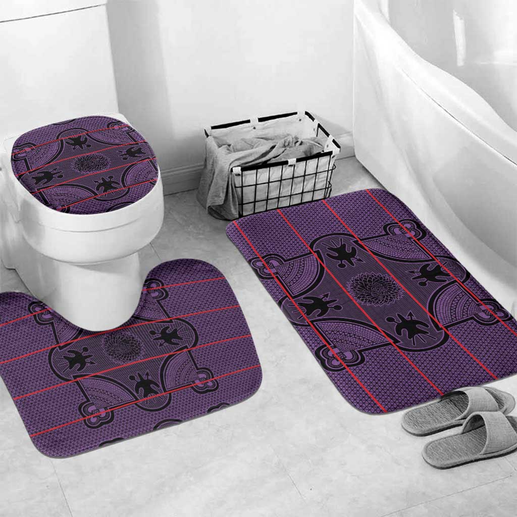 Lesotho Seanamarena Bathroom Set Basotho Traditional Blanket Style - Violet