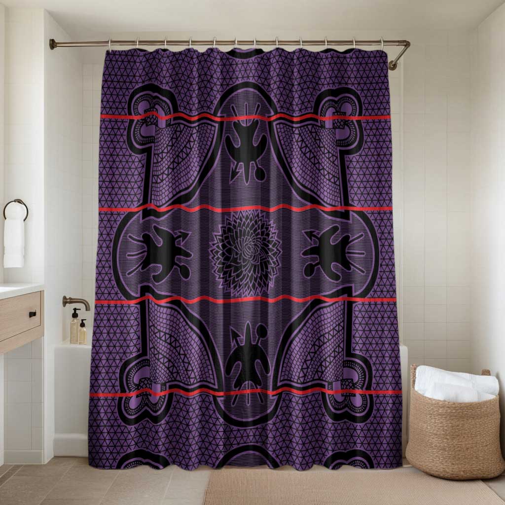 Lesotho Seanamarena Bathroom Set Basotho Traditional Blanket Style - Violet