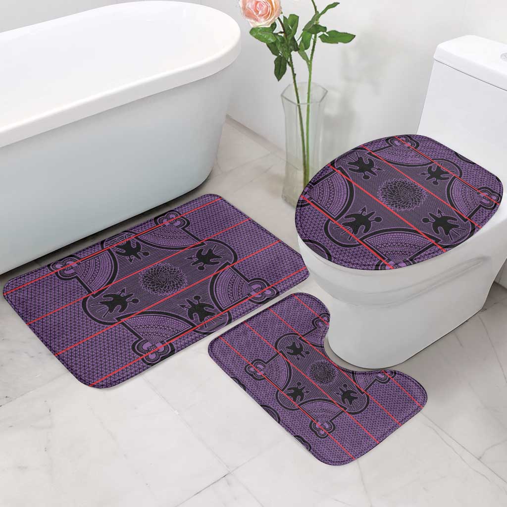 Lesotho Seanamarena Bathroom Set Basotho Traditional Blanket Style - Violet