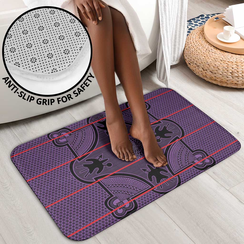 Lesotho Seanamarena Bathroom Set Basotho Traditional Blanket Style - Violet