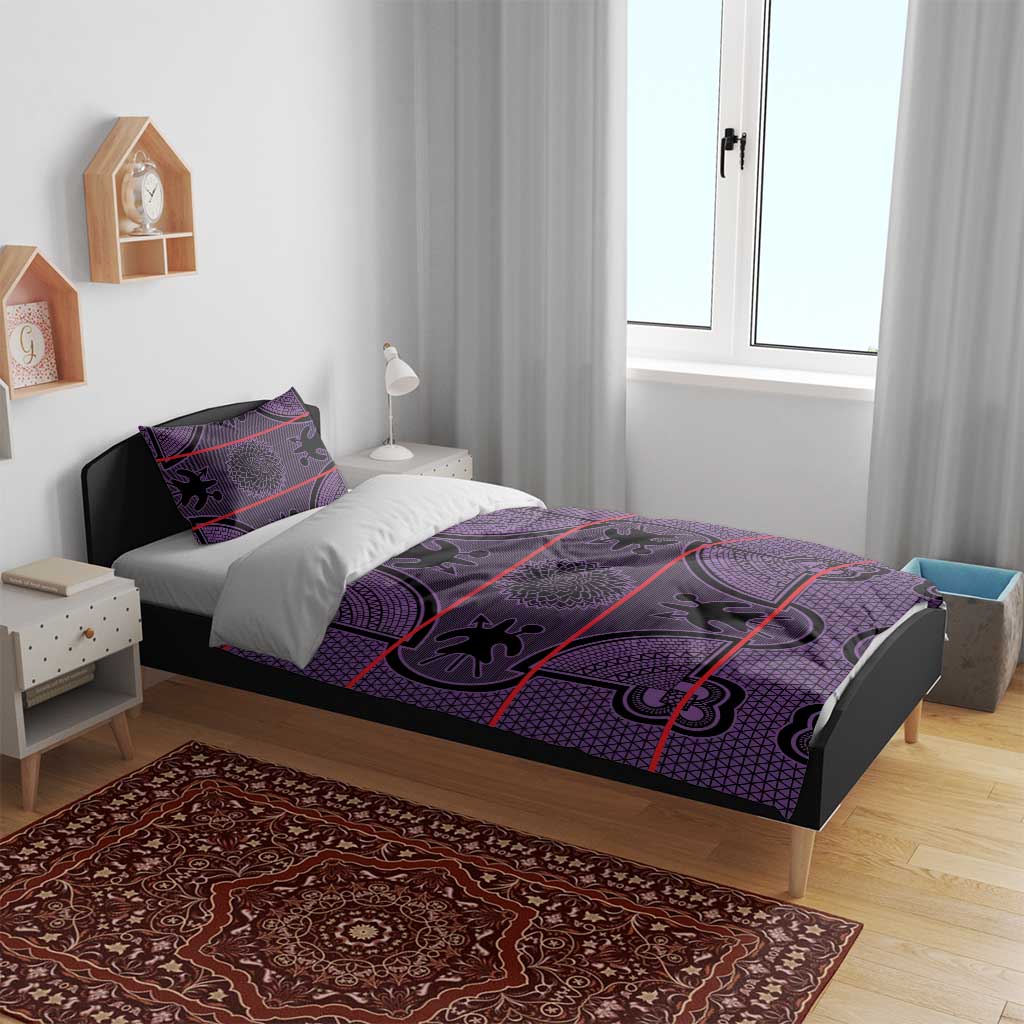 Basotho Blanket Bedding Set Lesotho Seanamarena Heritage - Violet - African Pride
