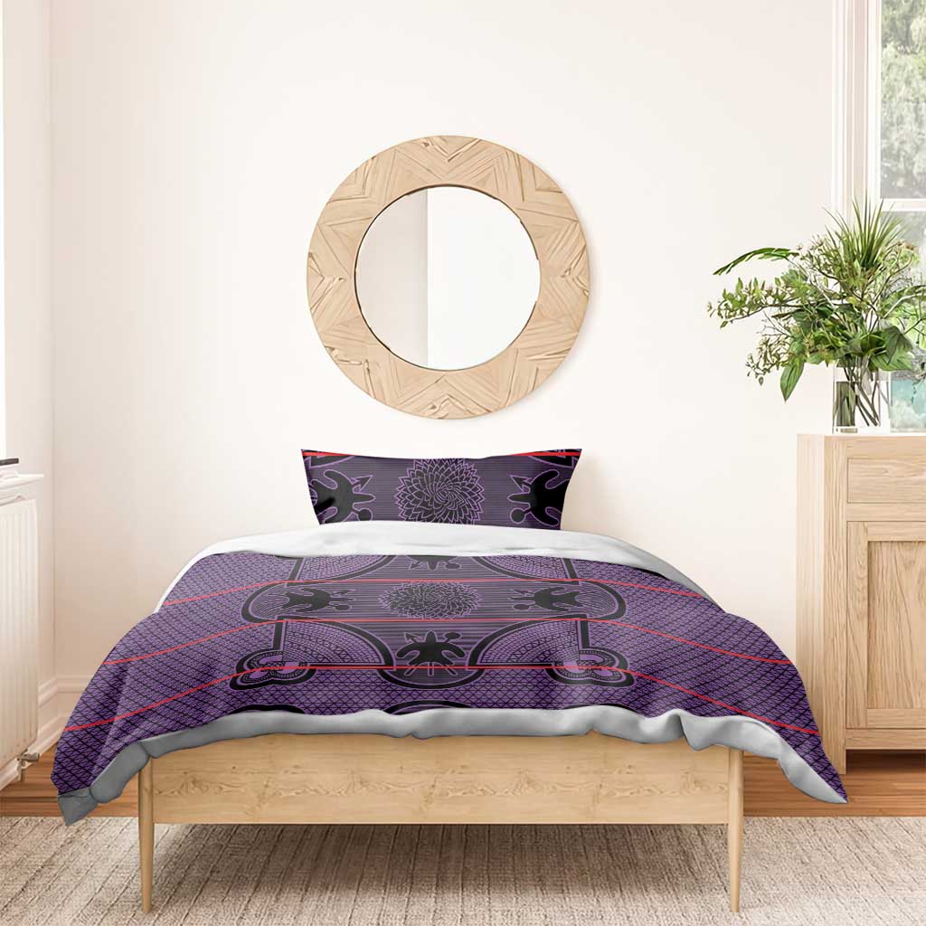 Basotho Blanket Bedding Set Lesotho Seanamarena Heritage - Violet - African Pride