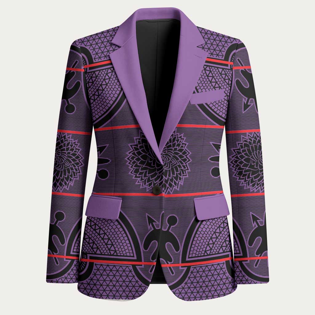 Lesotho Seanamarena Blazer Basotho Traditional Blanket Style - Violet
