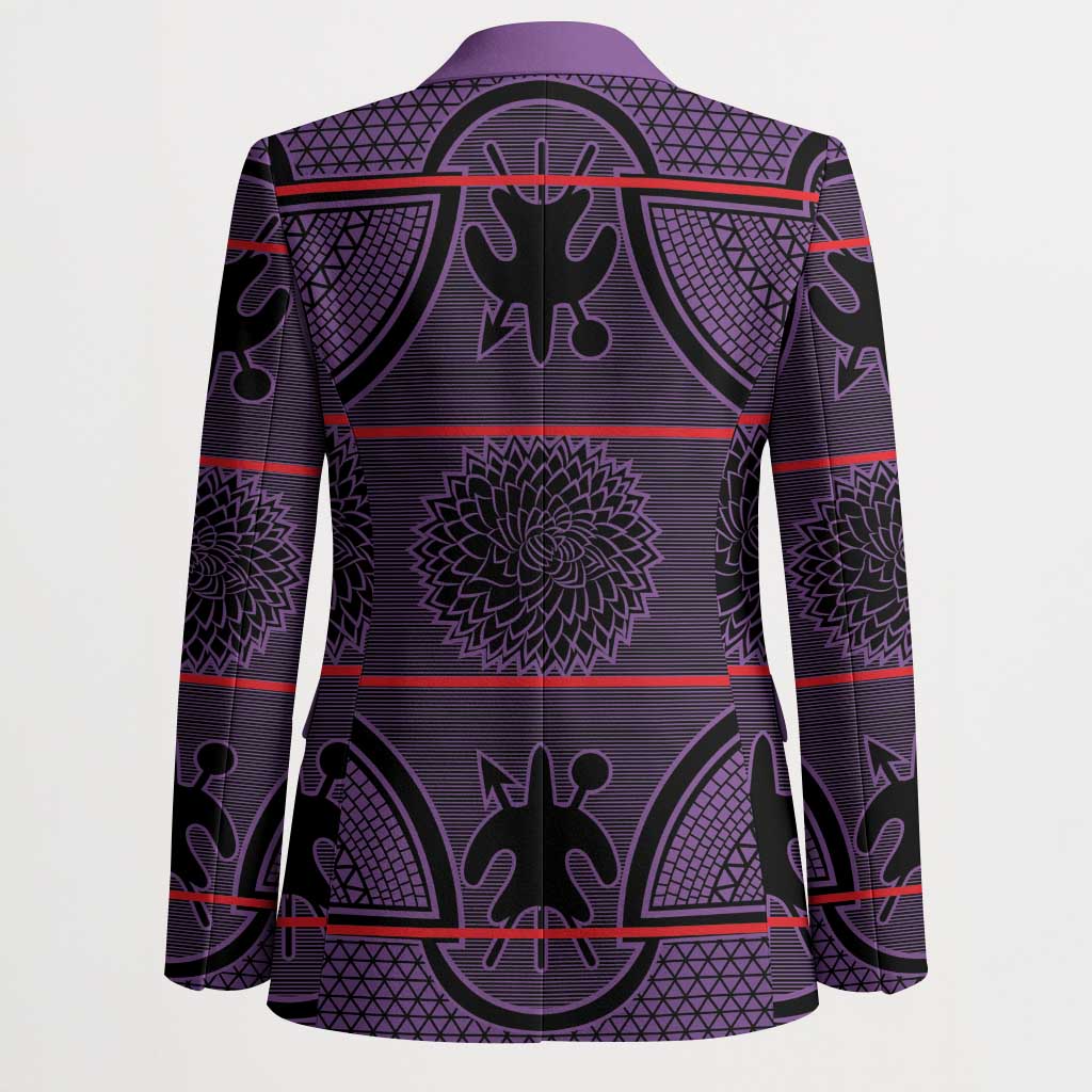 Lesotho Seanamarena Blazer Basotho Traditional Blanket Style - Violet