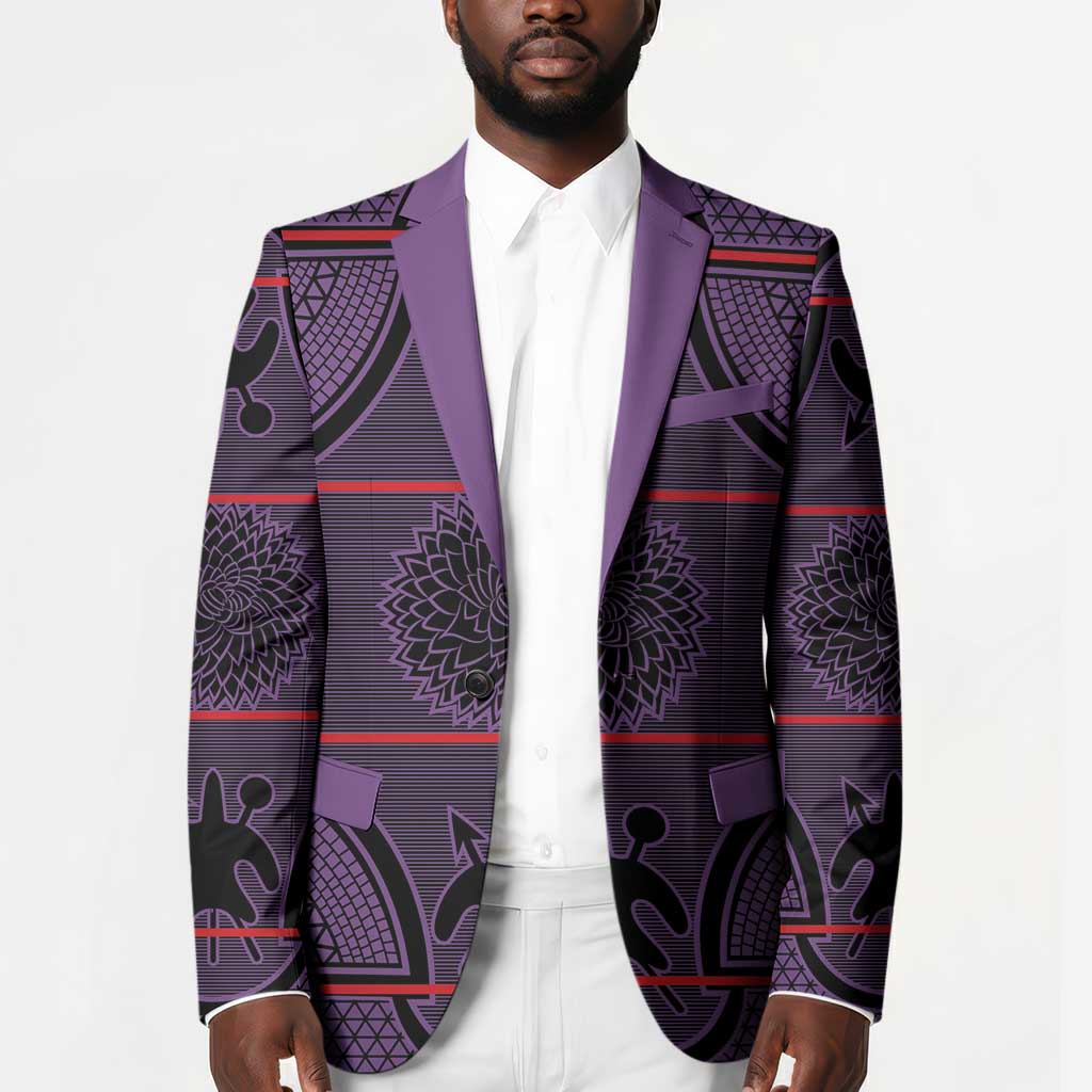 Lesotho Seanamarena Blazer Basotho Traditional Blanket Style - Violet
