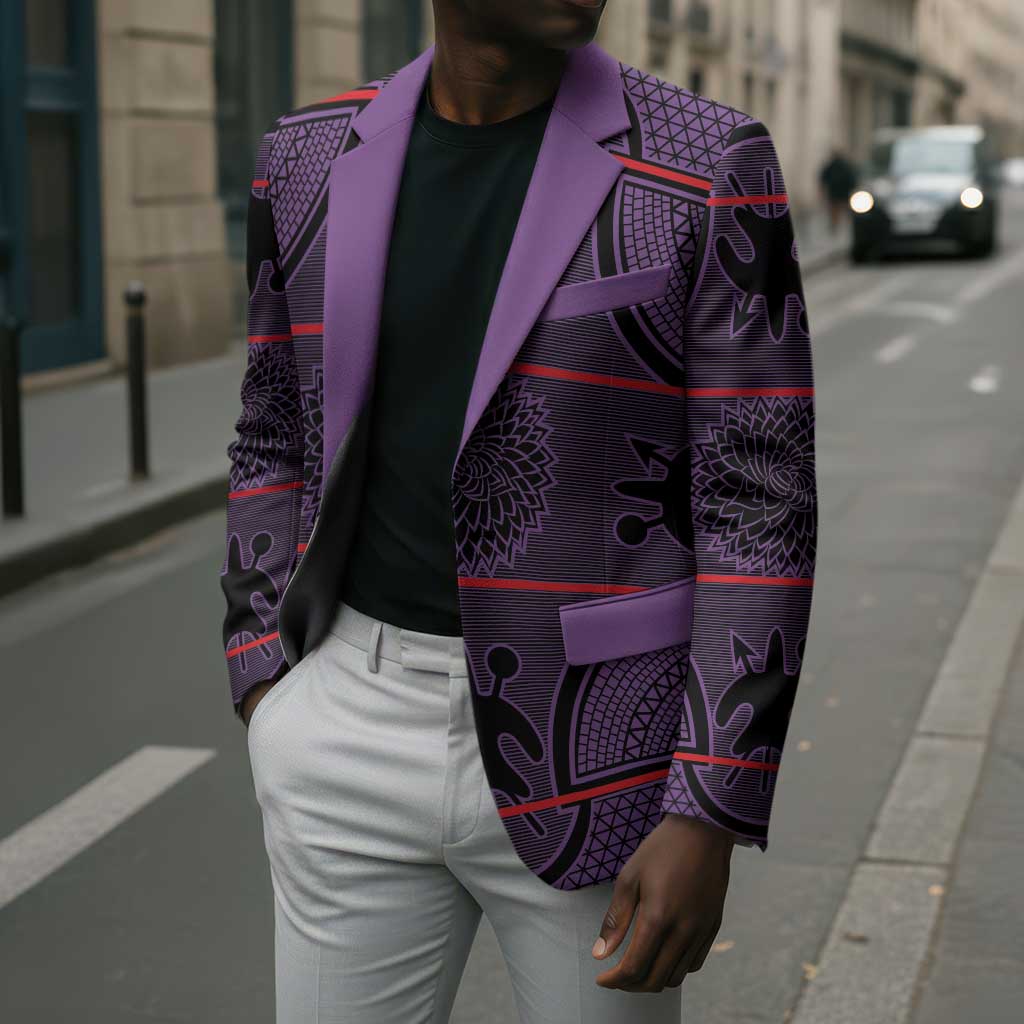 Lesotho Seanamarena Blazer Basotho Traditional Blanket Style - Violet