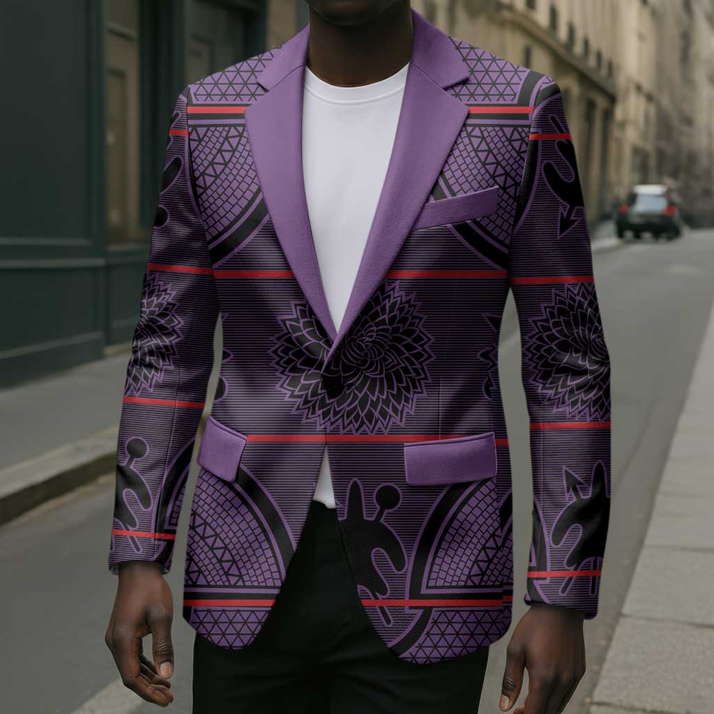 Lesotho Seanamarena Blazer Basotho Traditional Blanket Style - Violet