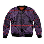Basotho Blanket Bomber Jacket Lesotho Seanamarena Heritage - Violet - African Pride