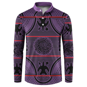 Lesotho Seanamarena Button Sweatshirt Basotho Traditional Blanket Style - Violet