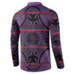 Lesotho Seanamarena Button Sweatshirt Basotho Traditional Blanket Style - Violet