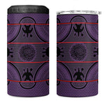Basotho Blanket 4 in 1 Can Cooler Tumbler Lesotho Seanamarena Heritage - Violet - African Pride