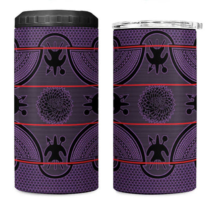 Basotho Blanket 4 in 1 Can Cooler Tumbler Lesotho Seanamarena Heritage - Violet - African Pride
